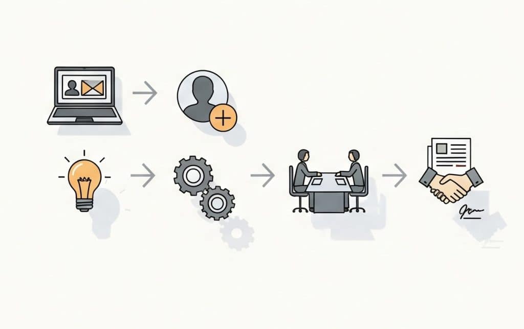 SaaS customer journeys from ad to purchase/contract