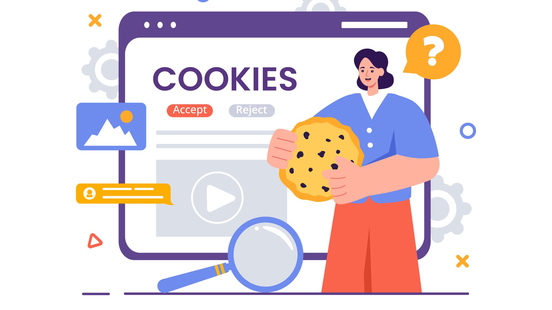 Cookie consent banner showing accept and reject options